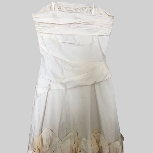 BCBG TULLE 3D Floral Short wedding Dress Bridal 2 - Picture 5 of 12